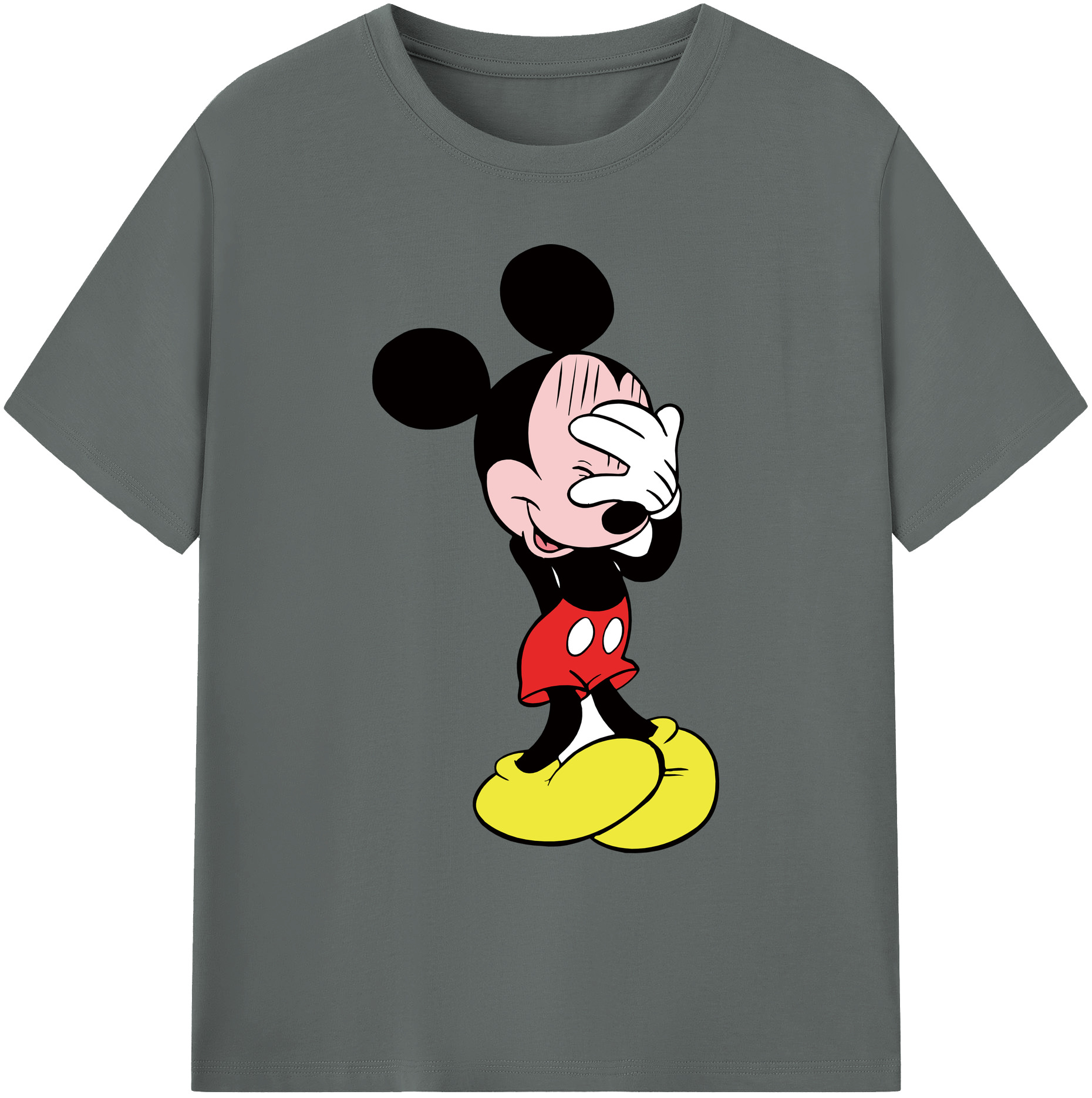 ミッキーマウス Mickey Mouse 綿100％ メンズ半袖Tシャツ｜肌触りやわらか＆通気性
